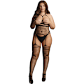 Miniatyrbild 2 av 5: Le Désir: Strappy Suspender Bodystocking, One Size Plus Svart one size