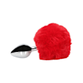Miniatyrbild 6 av 10: Ouch!: Bunny Tail with Metal Butt Plug Röd, Silver
