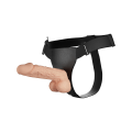 Miniatyrbild 1 av 11: Debra: Ultra Harness with Multi-Speed Strap-On, 24 cm Ljus hudfärg, Svart