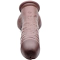 Miniatyrbild 5 av 5: Loadz: Vibrating Squirting Dildo, 22cm Mörk hudfärg