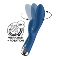 Miniatyrbild 5 av 8: Satisfyer: Spinning Rabbit 1, Rotating Vibrator Blå