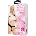 Miniatyrbild 3 av 11: Debra: Ultra Harness with Multi-Speed Strap-On, 24 cm Ljus hudfärg, Svart