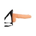 Miniatyrbild 4 av 9: Excellent Power: Erection Assistant, Hollow Strap-On Ljus hudfärg, Svart