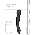 Miniatyrbild 6 av 8: Vive: Nami, Pulse-Wave Wand Vibrator with Clitoral Sleeves Svart