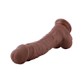 Miniatyrbild 4 av 8: Hismith: KlicLok Silicone Dildo, 23 cm, mörk Mörk hudfärg