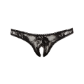 Miniatyrbild 3 av 8: Cottelli Collection: Lace String, Open Crotch, svart Svart L