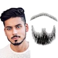 Miniatyrbild 1 av 5: Falskskägg Realistiskt 100 % människohår Helt handbundet bockskägg Svart För män Makeup Underhållning/drama null none