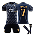 Miniatyrbild 1 av 4: 2324 Ny Real Madrid bortaställ 5 Bellingham fotbollströja för barn och vuxna as the picture #M
