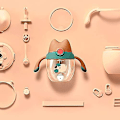 Miniatyrbild 3 av 4: Pop-up lock för baby Halmkopp, inlärningskopp för nattträning, oberoende drickskopp för toddler , 300 ml mjölkpulverkopp med kryss null none