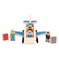 Miniatyrbild 5 av 5: Småbarn Träflygplan Set Flygpassagerare Jet Leksak Utbildningsflygplansmodell Leksaksflygplan null none