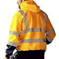 Miniatyrbild 2 av 4: Män Hi Viz Synlighet Säkerhet Arbetsrock Jacka Hoody Sweatshirt Toppar Ytterkläder Yellow 4XL