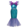 Miniatyrbild 1 av 3: Disney Lilla Sjöjungfrun Ariel Prinsessklänning Barnklänning För Flickor Cosplay Barn Karneval Födelsedagsfestkläder Sjöjungfrudräkt V 3-4T(size 110) Mermaid