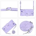 Miniatyrbild 2 av 3: Case till Ipod Touch 7 med långhalsband Läder Flip Cover Kompatibel med Ipod Touch 7 Case Purple