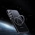 Miniatyrbild 4 av 5: För Samsung Galaxy S23+ Ring Kickstand Case Kompatibel med Magsafe, Tpu+akryl+zinklegering Matt cover Black