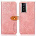 Miniatyrbild 1 av 5: Khazneh For Xiaomi Poco F5 Pro 5g / Redmi K60 Pro 5g / K60 5g Pu Läder Cover Kohud Texture Plånboksställ Case Rose Gold
