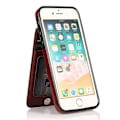 Miniatyrbild 2 av 5: För Iphone 7 / 8 / Se (2020) / Se (2022) Korthållare Phone case Kickstand Pu Läder + Tpu cover Brown