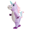Miniatyrbild 1 av 5: Lila Unicorn Uppblåsbar Dräkt Vuxen Barn Regnbåge Halloween Kostymer För Kvinnor Män Vuxen Carnival Mascot Jul Cosplay White-Blue Adult 150-190cm