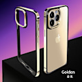 Miniatyrbild 1 av 3: Case kompatibelt Iphone 15 Pro Silicone Edge Bumper Cover för Iphone 15 Pro med kameraskydd Ultratunt Gold