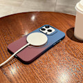Miniatyrbild 4 av 5: Gradient Color Magsafe- case kompatibelt med Iphone 15 Pro Max, mjukt Tpu- cover med magnetiskt osynligt stativ Pink-Gray For iPhone 15 Pro Max