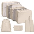 Miniatyrbild 1 av 3: Resväska set 7-delat beige set