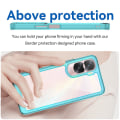 Miniatyrbild 3 av 5: For Honor 90 Lite 5g / X50i 5g Tpu+akryl Mobiltelefon cover Klart skyddande stötsäkert case Transparent Blue