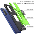 Miniatyrbild 4 av 8: Xhy Samsung Galaxy A03S Case med magnetisk ringhållare Kickstand Militärklass helkropp Dubbellagers fallskydd Robust Hållbar lossnar green