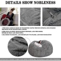 Miniatyrbild 3 av 5: Lazy Sofa Bean Bag konstgjord päls Bean Bag (endast bönor) light gray 135 x 65cm
