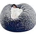 Miniatyrbild 1 av 5: Lazy Sofa Bean Bag Bean Bag Cover Stol Kudde Navy 135*65CM