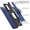 Miniatyrbild 4 av 8: Xhy Samsung Galaxy A03S Case med magnetisk ringhållare Kickstand Militärklass helkropp Dubbellagers fallskydd Robust Hållbar lossnar blue
