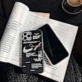 Miniatyrbild 3 av 3: För Iphone 14 Plus 13 12 11 Pro Max Off- Vit/svart frostat phone case -2st For iPhone 11 promax none