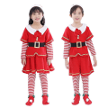 Miniatyrbild 1 av 4: Jul Barn Elvdräkt Pojkar Flickor Julfest Tomtehjälpare Cosplay Fancy Dress Outfit 3-8 år 4-5Years Boys