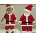 Miniatyrbild 2 av 4: Barn Barn Jul Cosplay Jultomte Kostym Baby X-mas Outfit 3/4- set Klänning/byxor+toppar+hatt+kappa+bälte För pojkar Flickor 150cm (11T-12T) Girl