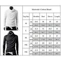Miniatyrbild 2 av 2: Män Solid Turtle Neck Långärmad Casual Vinter Höst Comfy Loose Pullover Tops Grey M