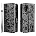 Miniatyrbild 1 av 5: För Motorola Defy 2 5g / Cat S75 5g Pu läder case Litchi Texture Flip Stand Cover Vit Black