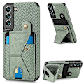 Miniatyrbild 1 av 2: Phone case För Galaxy S22 Ultra Läder Phone case Stötsäker Telefonhållare Kortplats Multifunktionell green