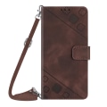 Miniatyrbild 2 av 4: Case till Ipod Touch 7 med långhalsband Läder Flip Cover Kompatibel med Ipod Touch 7 Case Brown