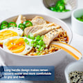 Miniatyrbild 2 av 5: 4-delad keramisk soppsked Set Vintage keramisk rissked Vev Ramen soppsked målat mönster null none