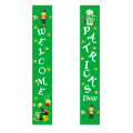 Miniatyrbild 1 av 5: 2st/ set Patricks Day dekorationer för ytterdörr Irish Shamrocks dörrgardinhängande banderoller för hem utomhus inomhus väggdekoration 1003