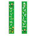 Miniatyrbild 4 av 5: 2st/ set Patricks Day dekorationer för ytterdörr Irish Shamrocks dörrgardinhängande banderoller för hem utomhus inomhus väggdekoration 1004