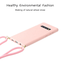 Miniatyrbild 2 av 4: Wheat Straw Material + Tpu Case med snodd för Samsung Galaxy S10 Plus Pink For Samsung Galaxy S10 Plus