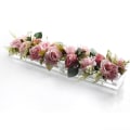 Miniatyrbild 1 av 5: Klar akryl blomvas rektangulär blommig mittpunkt för matbord, lång rektangel akryl vas för hem bröllop matbord dekoration Without lights M