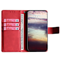 Miniatyrbild 2 av 5: För Xiaomi 13 Ultra Flip phone case Crocodile Texture Pu Läder Skin-touch cover Red