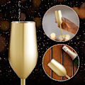 Miniatyrbild 2 av 4: 2 Set med Champagneglas i Rostfritt Stål, 200ml Guld null none