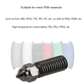 Miniatyrbild 4 av 5: 0,4 mm M6 härdat stål, högtemperaturmunstycke för Elegoo Neptune 4 Hard steel