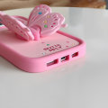 Miniatyrbild 4 av 5: 3d Butterfly Cute Cartoon Bracket Rosa Barbie Mjukt Case För Iphone 15 Pro Max/15 Pro/15 Plus/15 Julklapp till Kvinnor Flickor Pink iPhone 15 Pro Max