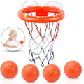 Miniatyrbild 1 av 4: Badleksaker, badkar basketbåge för småbarn Barn, pojkar och flickor med 4 mjuka bollar set & stark sugkopp, badkar skjutspel & kul null none