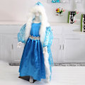 Miniatyrbild 2 av 4: Frozen Queen Elsa Fancy Dress Barn Flickor Cosplay Tyll Poncho Klänningar Outfit Kostym 4-5 Years