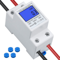 Miniatyrbild 1 av 5: Lcd digital elmätare Ac Meter Top-hat Rail Kwh Meter 5(80) A Elmätare Top-hat Rail 1-fas 2-stift 2p Din Rail El M null none