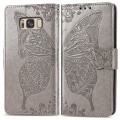 Miniatyrbild 1 av 5: Kompatibel med Samsung Galaxy S8 Plus Case Flip Cover Emboss Butterfly Soft Tpu Shockproof Shell Slim - Grå null none