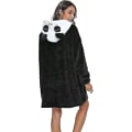 Miniatyrbild 3 av 5: Bärbar filt Sweatshirt Unisex Panda Hoodie Oversized Sherpa filt Varm med ficka XS